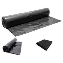 Heavy Duty Black Polythene Sheet - DPM/DPC 300 mu - 1200 Gauge - Select Size (Polythene, 25M X 4M)