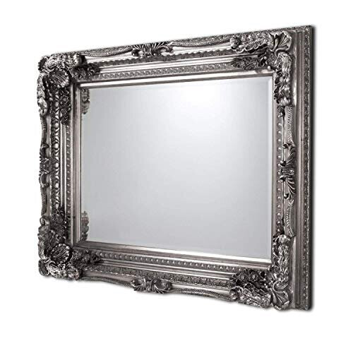 Carved Louis Mirror Silver Frame Wall Hallway Living Room 2