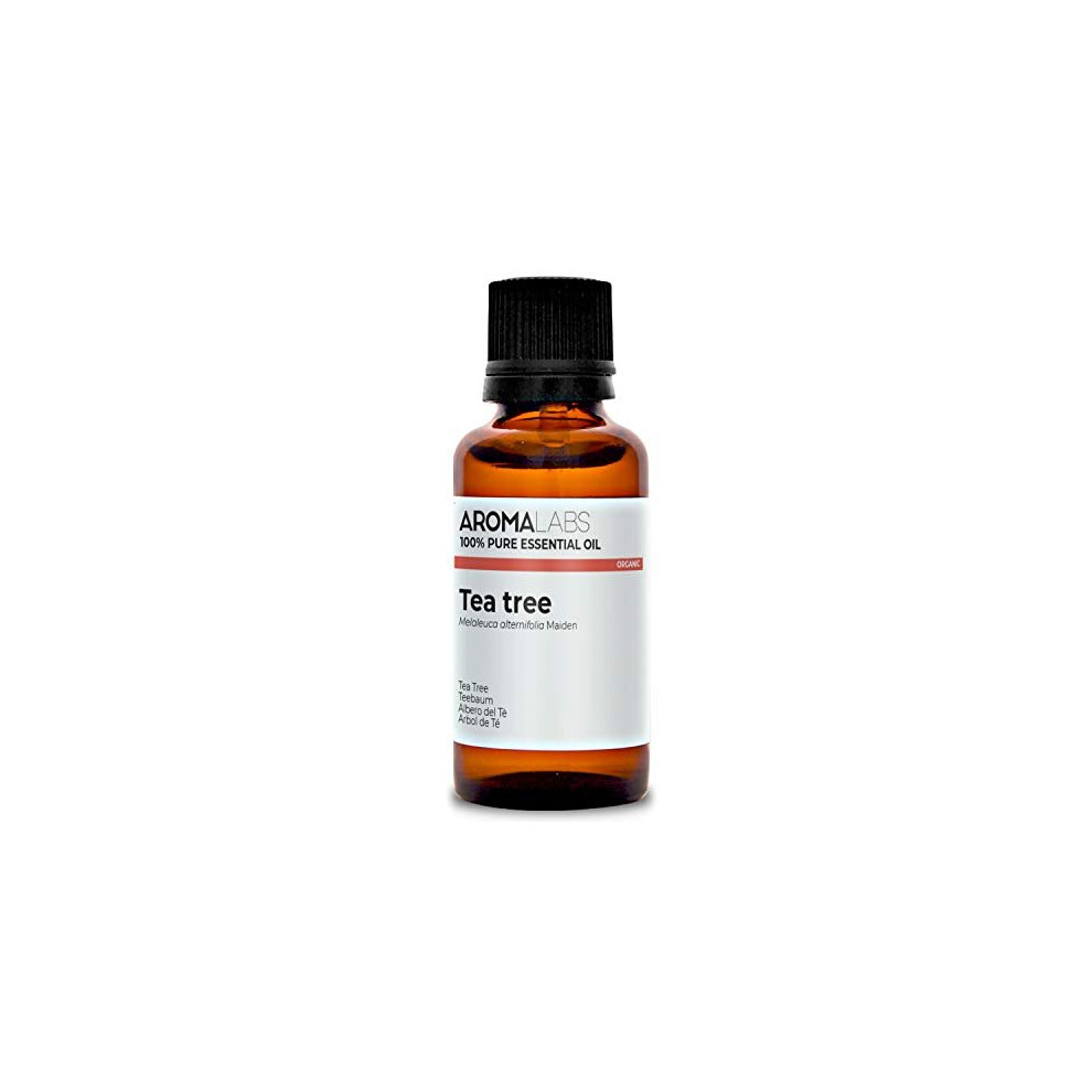 Aroma Labs Organic Tea Tree Essential Oil (30Ml) - 100% Pure, Ecocert Certified Organic - Best Therapeutic Grade Essential Oil