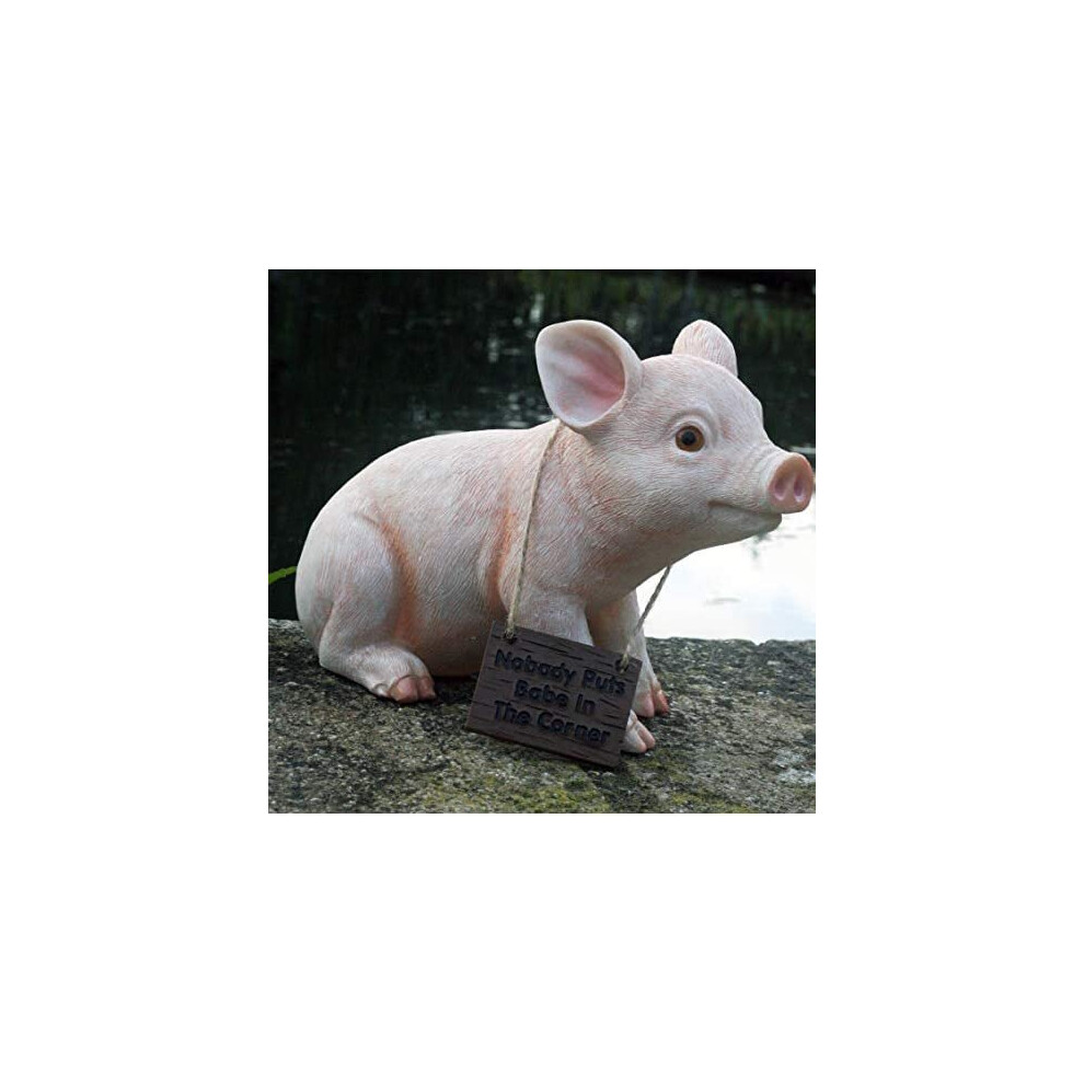 Baby-Schweinchen Figur Aus Kunstharz – „Nobody Puts Babe In The Corner“, 15 Cm