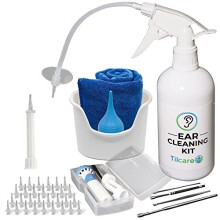 Ear Wax Vacuum Removal Tool by Tilcare - Ear Irrigation Flushing System for Adults & Kids - Perfect Ear Cleaning Kit - Includes Electric Vacuum T