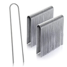 GardenMate Pack of 100 x 200mm multi-purpose steel Garden Securing Pegs - Ideal for hard floors - Made of 3.8mm thick galvanised steel wire