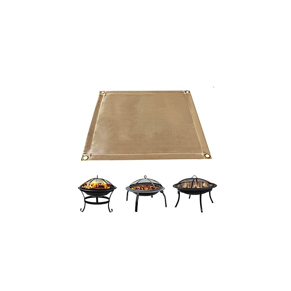 Fire Pit Mat | Fire Proof Mat |Charcoal BBQ Mat | Grill Mat | Fireproof Blanket | Flame Retardant Cloth for Protect Deck / Patio /Grass/Wood | Fo