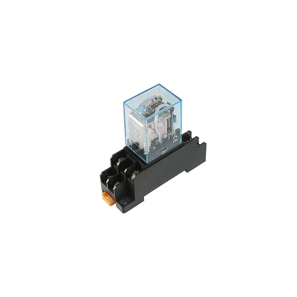 Sourcingmap 35Mm Din Rail Dpdt 8P General Purpose Power Relay Ac 24V Coil W Socket 702105757604
