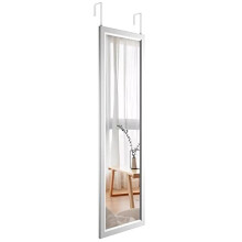 Dripex Over Door Mirror Full Length, Wall Mounted Mirror Door Hung Mirror for Bathroom/Bedroom/Wardrobe - Toughened Glass, Silver