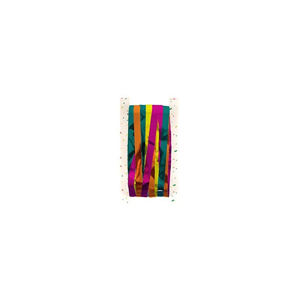 Multi Coloured Shimmer Foil Door Curtains - 8ft x 3ft Hanging Party decorations