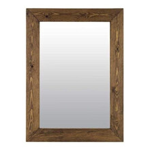 MirrorOutlet Large Rustic Solid Wood Wall Mirror 3Ft2 X 2Ft6 (96cm X 76cm), 93x68