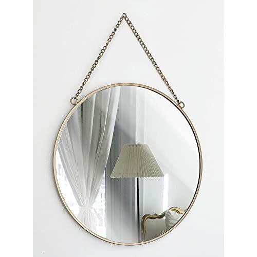 Greyzouq Gold 25cm Round Mirror