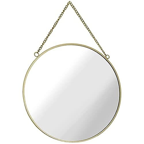 Greyzouq Gold 25cm Round Mirror 1
