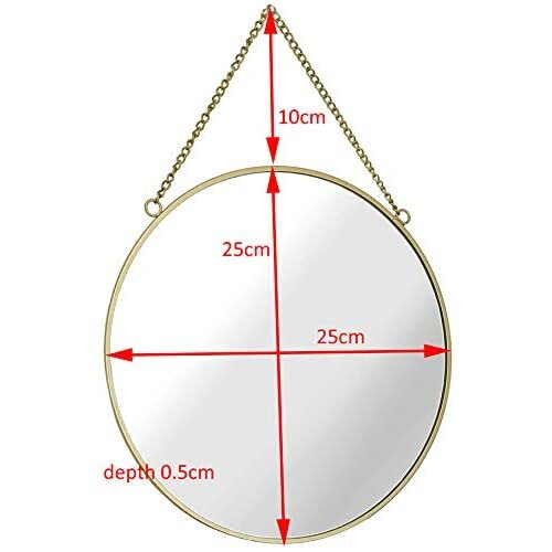 Greyzouq Gold 25cm Round Mirror 2