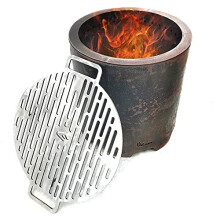 Volcann BBQ Smoke Free Fire Pit Portable Stove - Modern Firewood Log Wood Fireplace Grill Barbecues Compact Cooking for Travel, Camping, Hiking (