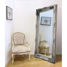 Barcelona Trading Madrid Extra-Large Full Length Shabby Chic Vintage Leaner Mirror in Silver 35" x 71", GL148-8, 175x90x10