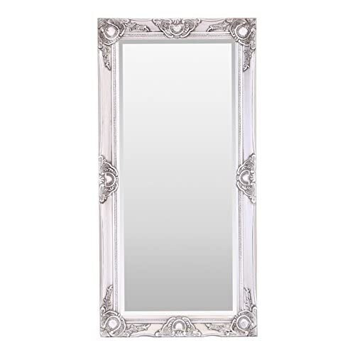 Select Mirrors Haywood Rectangle Wall Mirror (50cm x 100cm, Antique Silver)