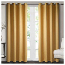 Singinglory Yellow Blackout Curtains 66x90 for Bedroom, 2 Panels Thermal Insulated Solid Window Treatment with Tiebacks for Living Room (Och