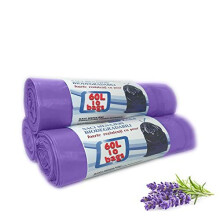 Scented Bin Bags Biodegradable, Very Strong, Set 3 Rolls Counts 30 bags, 60L Lavender, Bin Liners with Drawstring 100% Recycled Trash Bags for Ki