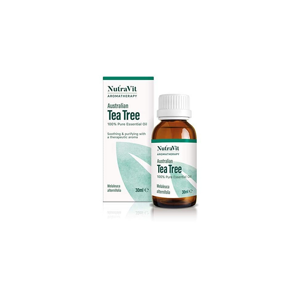 Nutravit - Australian Tea Tree Oil | 100% Pure Tea Tree Essential Oil - 30Ml - Therapeutic Grade Aromatherapy Oil - Diffusers, Humidifiers, Hair,