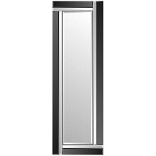 Barcelona Trading Alison Black Glass Framed Full Length Bevelled Wall Mirror 48" x 16" Large