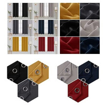 Home In Style 4U Blackout 100% Thermal Eyelet Curtains for Bedroom and Living room with Tie Back (46" x 90", Ochre Yellow)