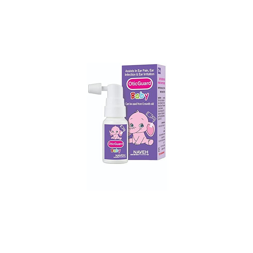 Naveh Pharma Otic Guard Baby- Natural Herbal-Oil Blend Spray For Ear Infections And Ear Pain In Babies Ear Wax Removal, Ear Wax Softener For C