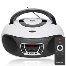 DAB Radio With CD Player Digital Radio Mains Powered or Battery - Portable CD Player - FM Radio - Remote Control, USB & AUX IN for Smartphone & T