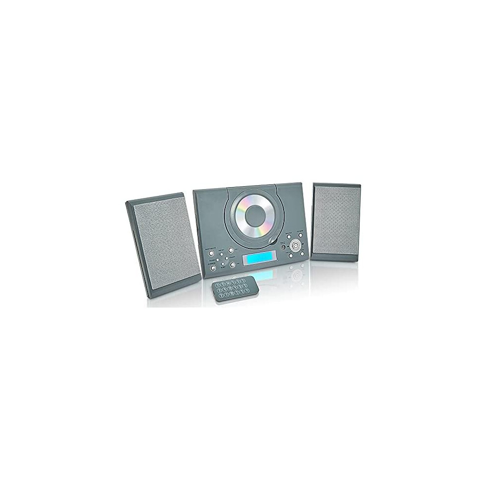 Grouptronics GTMC-101 MK2 CD Player Stereo Micro Compact HiFi with USB & MP3, AUX IN For Phone/Tablet, FM Radio, Clock Alarm, Desktop Stand or Wa
