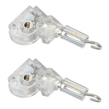 2pcs 1" Blinds Wand Tilter Mechanism with D shaped Gear 5/32" Hook Connection for aluminum or vinyl mini blinds with measure 1" x 1" headrai