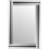 Chic Concept Modern Art Deco Black & Clear Rectangular Strip Wall Mirror-90 x 60cm 1