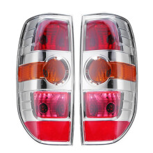 Mazda BT-50 2007-2011 Rear Tail Light - Left/Right, Chrome+Red Lens, OEM UR56-51-150/160, 12V, Bulb Not Included, Direct Replacement