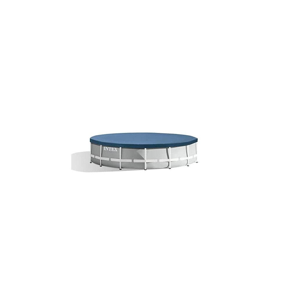 INTEX Round Metal Frame Pool Cover, Blue, 15 ft