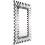MirrorOutlet Modern Unique 3D Sunburst All Glass Venetian Rectangular Wall Mirror 5