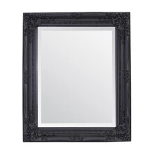 Select Mirrors Rhone Wall Mirror French Vintage, Antique Baroque Style - 50cm x 60cm (Antique Black)