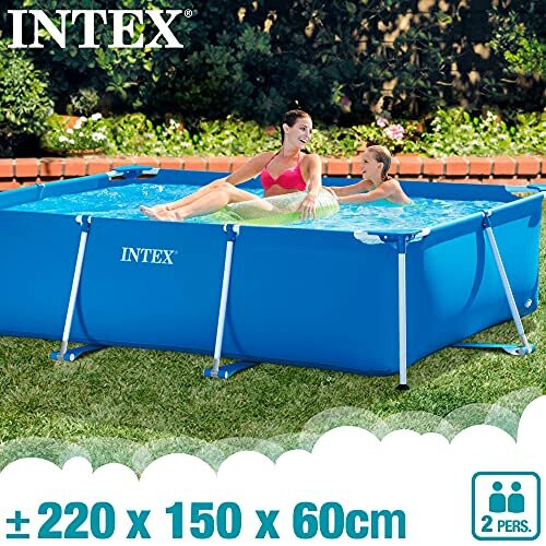 Intex INTEX 28273NP 177.25in x 86.625in x 33in Rectangular Frame Pool - Blue 1