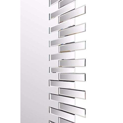 MirrorOutlet Modern Unique 3D Sunburst All Glass Venetian Rectangular Wall Mirror 2