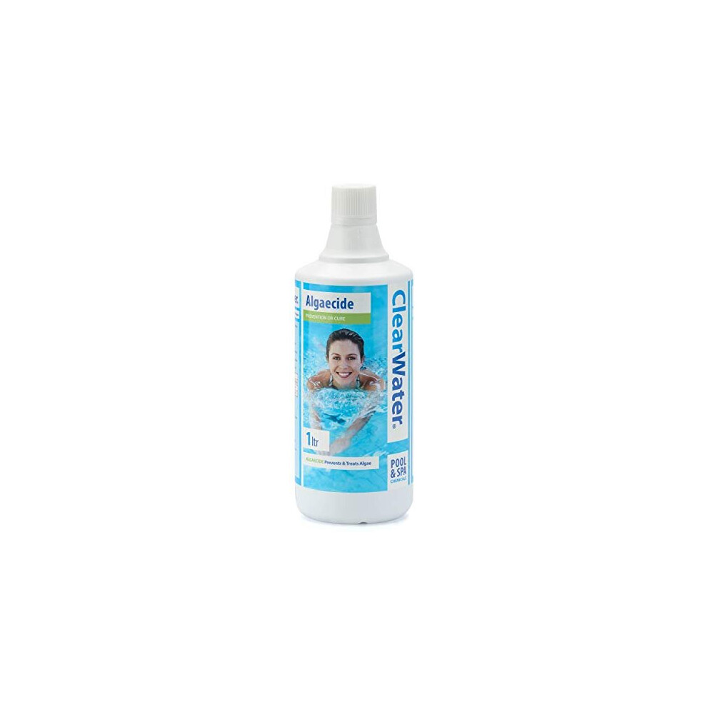 Clearwater CH0006 Algaecide Algae Remover for Swimming Pool and Spa Hot Tub Water Treatment, Highly Effective Formula, 1 Litre