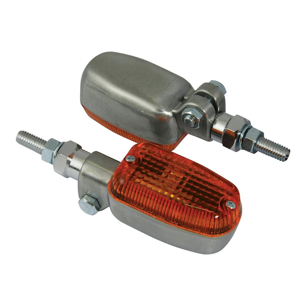 Bike It Adjustable Stem Indicators With Alloy Body & Lens Amber 5034862057440