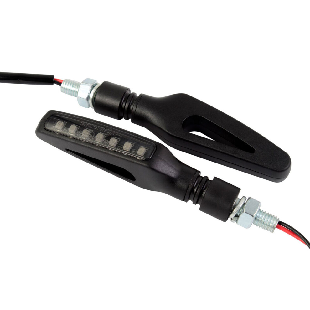Bike It Sequential Led Pulsar Indicators With Body Black 5034862433602