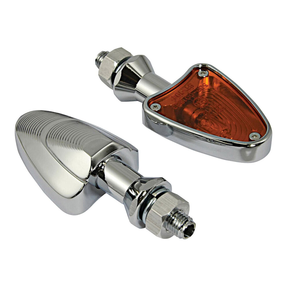 Bike It Shark Head Indicators With Alloy Body & Lens Amber 5034862219633