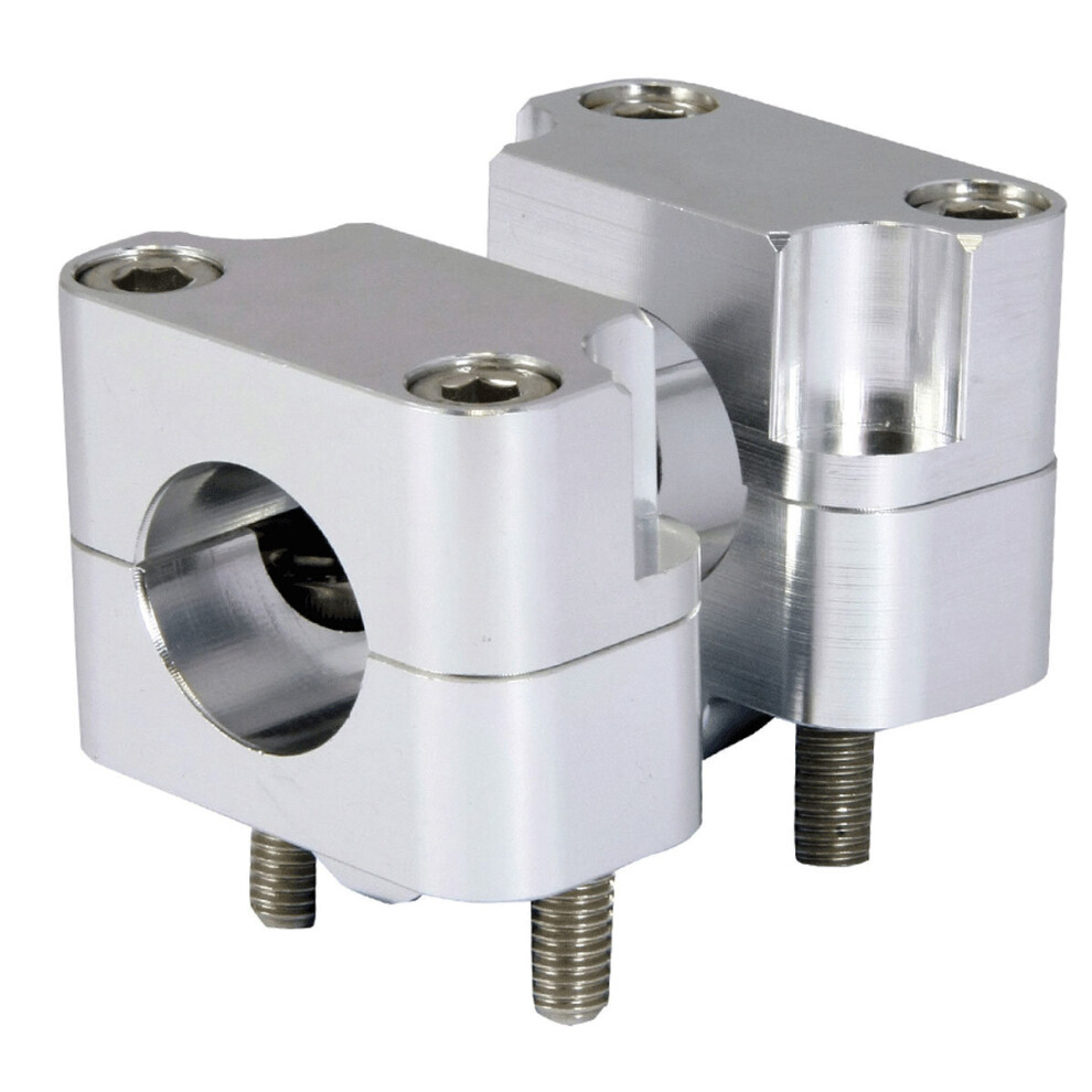 Bike It Aluminium & Cnc Finish Handlebar Clamp Conversion Kit 22.2 Mm - 28.6 Mm Fat Bar 5034862335203