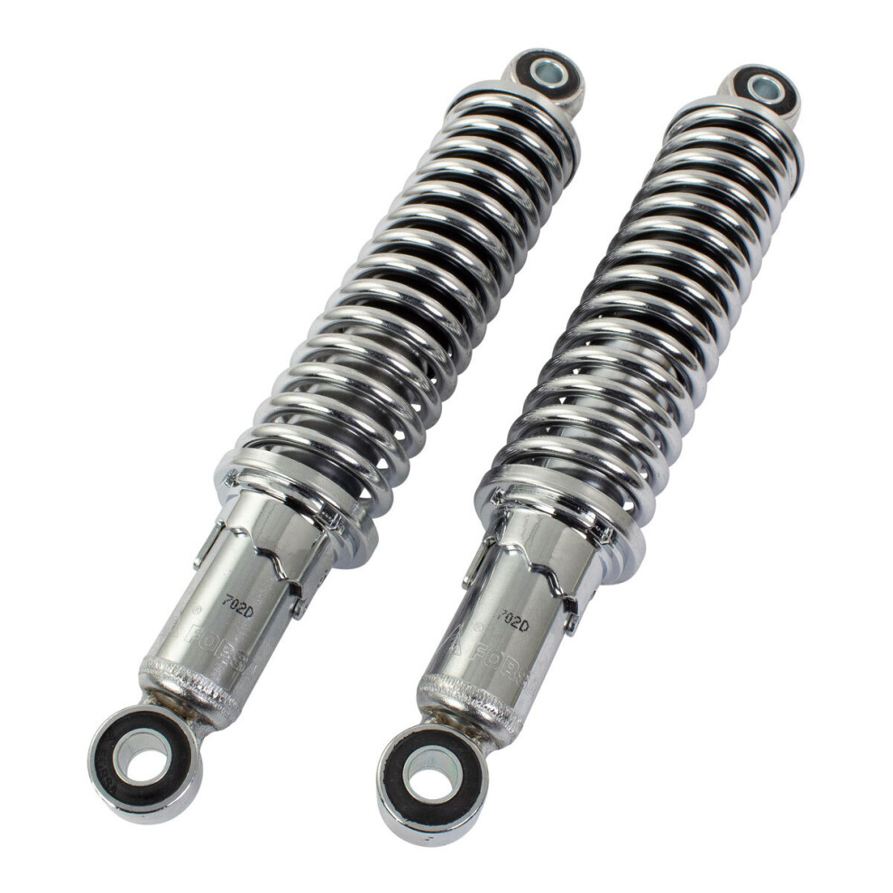 (280 Mm) Bike It Eye To Eye Twin Shock Absorbers Chrome 5034862062772
