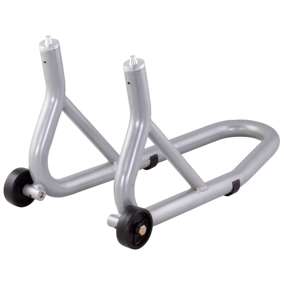 Biketek Aluminum Race Track Front Paddock Stand With Prong Fitment Grey 5034862319470
