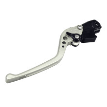 BikeTek Adjustable CNC Long Clutch Lever For Honda H-33 Titanium / Black Adjuster