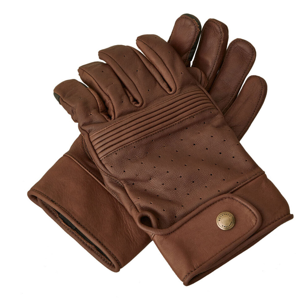 (2XL) Belstaff Montgomery Summer Riding Leather Gloves Oxblood