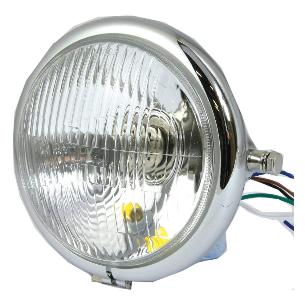 Bike It Right Dip Universal Bates Headlight With Side Mount Chrome - 5Â¾" 5034862206008