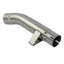 Bike It Viper Exhaust Can Connecting Link Pipe Silver For Yamaha FZS600 Fazer - 98-04
