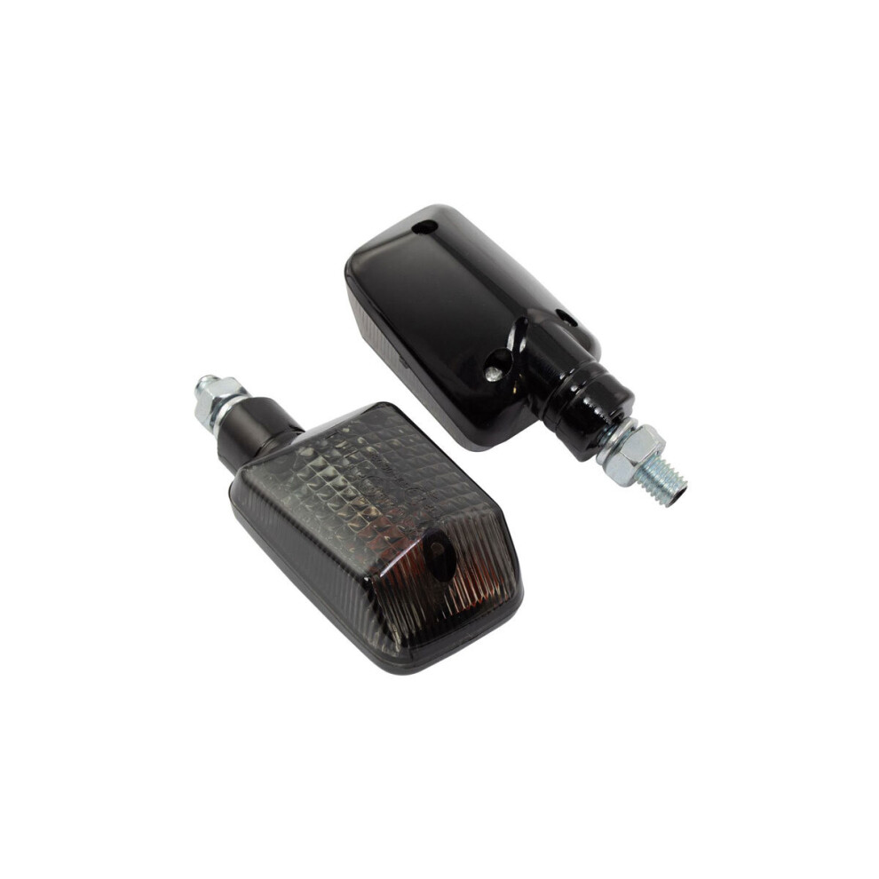Bike It Short Stem Mini Indicators With Body & Smoked Lens Black 5034862206152