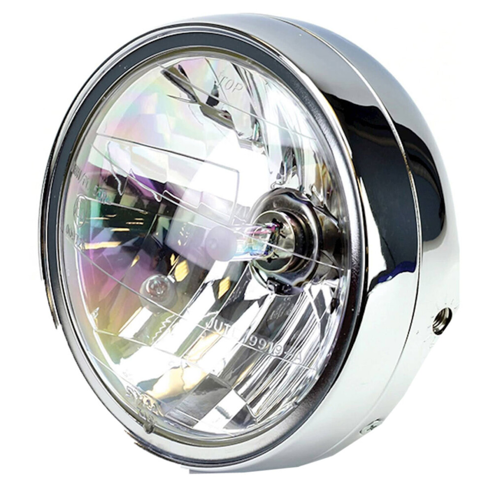 Bike It Right Dip Universal Headlight Chrome - 7" Hs1 35/35W 5034862352187