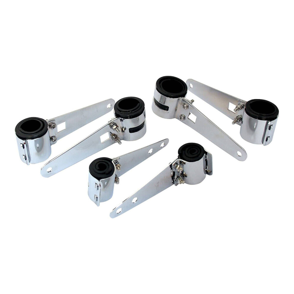 Bike It Headlight Bracket Chrome With Wrapround Rubber - 30-38 Mm 5034862218056