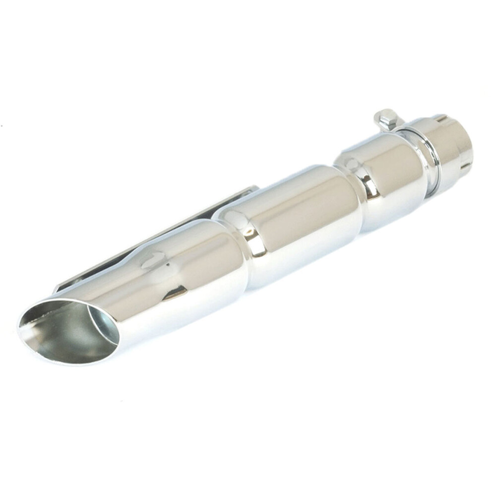 Bike It Universal Bevel Slashcut 15 Silencer With Removeable Baffle & Bracket Id 558 2 - 38>45Mm Silver 5034862330567