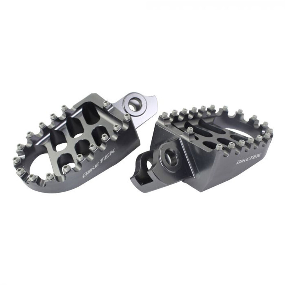 Biketek Mx Forged Wide Platform Footpegs Gunmetal For Suzuki Rmz450 - 08-09 5034862350589
