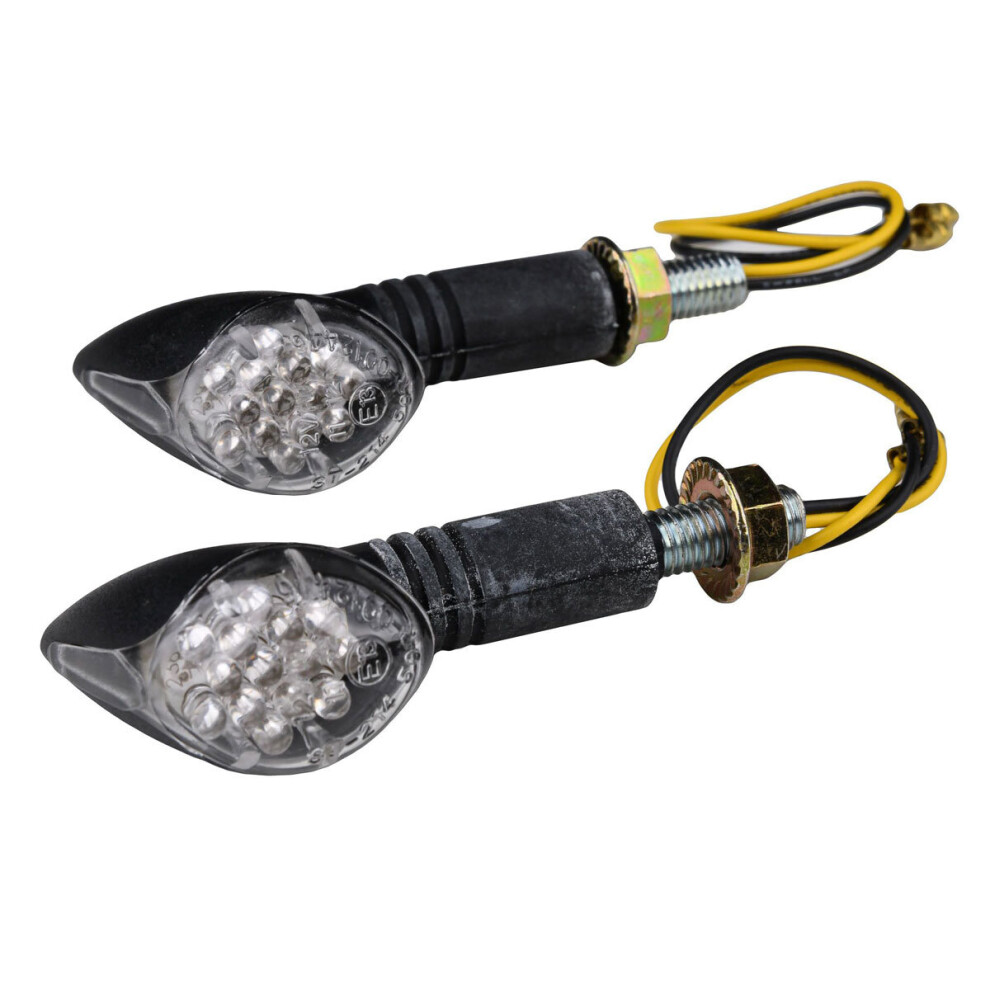 Bike It Long Stem Led Phantom Indicators With Clear Lens Black 5034862330680